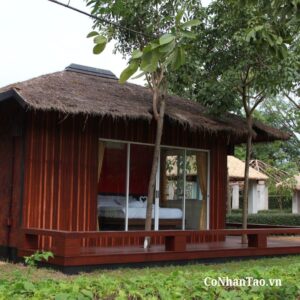 Tấm lá nhân tạo HM02 làm resort, homestay và bungalow
