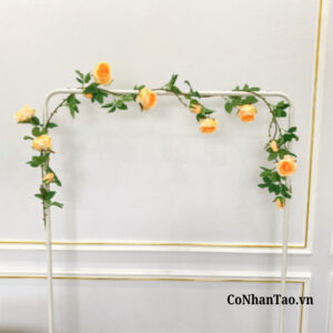Dây Leo Hoa Giả - Dây Leo Hoa Hồng 7 Bông 7 Nụ 200 Cm