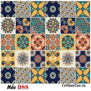 Decal dán tường gạch bông đẹp