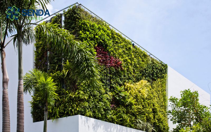 Decor trang trí ban công cây hoa giả