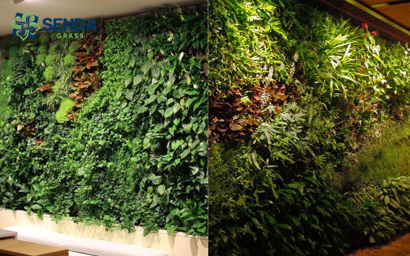 Thiết kế, thi công trang trí tường cây hoa giả